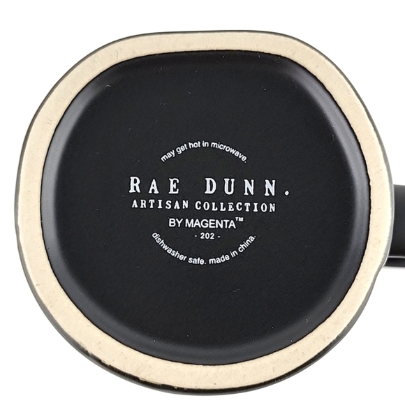 ⭐️2/ $50⭐️Rae Dunn  Artisan Flat Black Ceramic Mug White Large Letters TEACHER - Picture 7 of 10